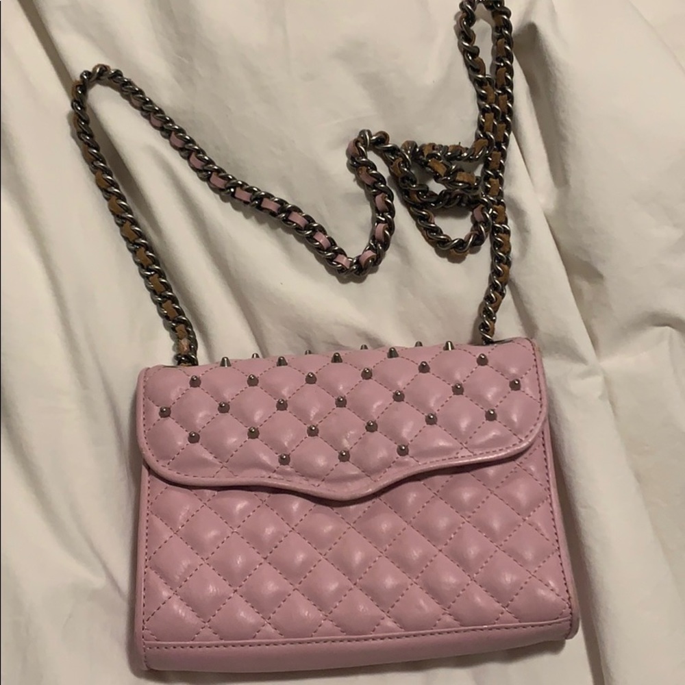 Small baby pink Rebecca Minkoff cross body bag